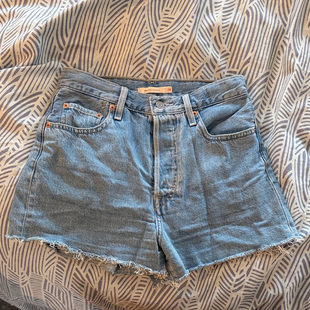 Levi's Light Blue Denim Jean Shorts